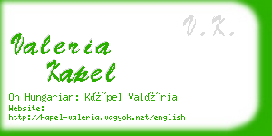 valeria kapel business card